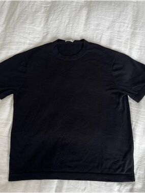 Suitsupply Black Short-Sleeve Crewneck Tee